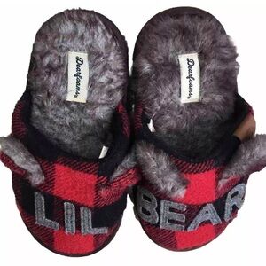 DEERFOAMS Boys size 9/10 LIL BEAR SLIPPERS